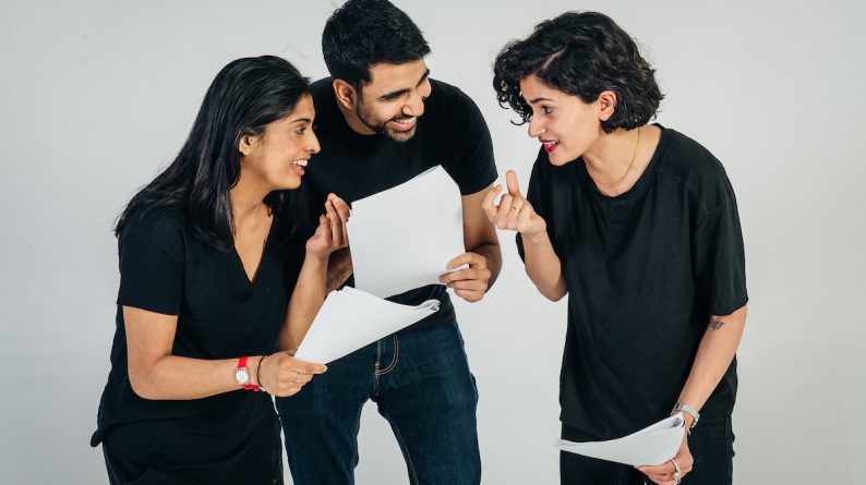 Writers working together in the Kali Theatre Discovery Programme