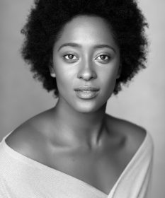 Black and white headshot for Danielle Fiamanya