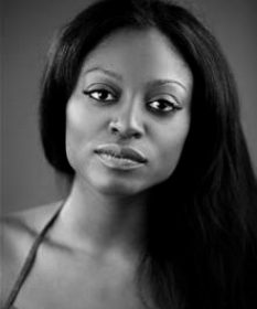 A black and white headshot of actor Rosemary Annabella Nkrumah