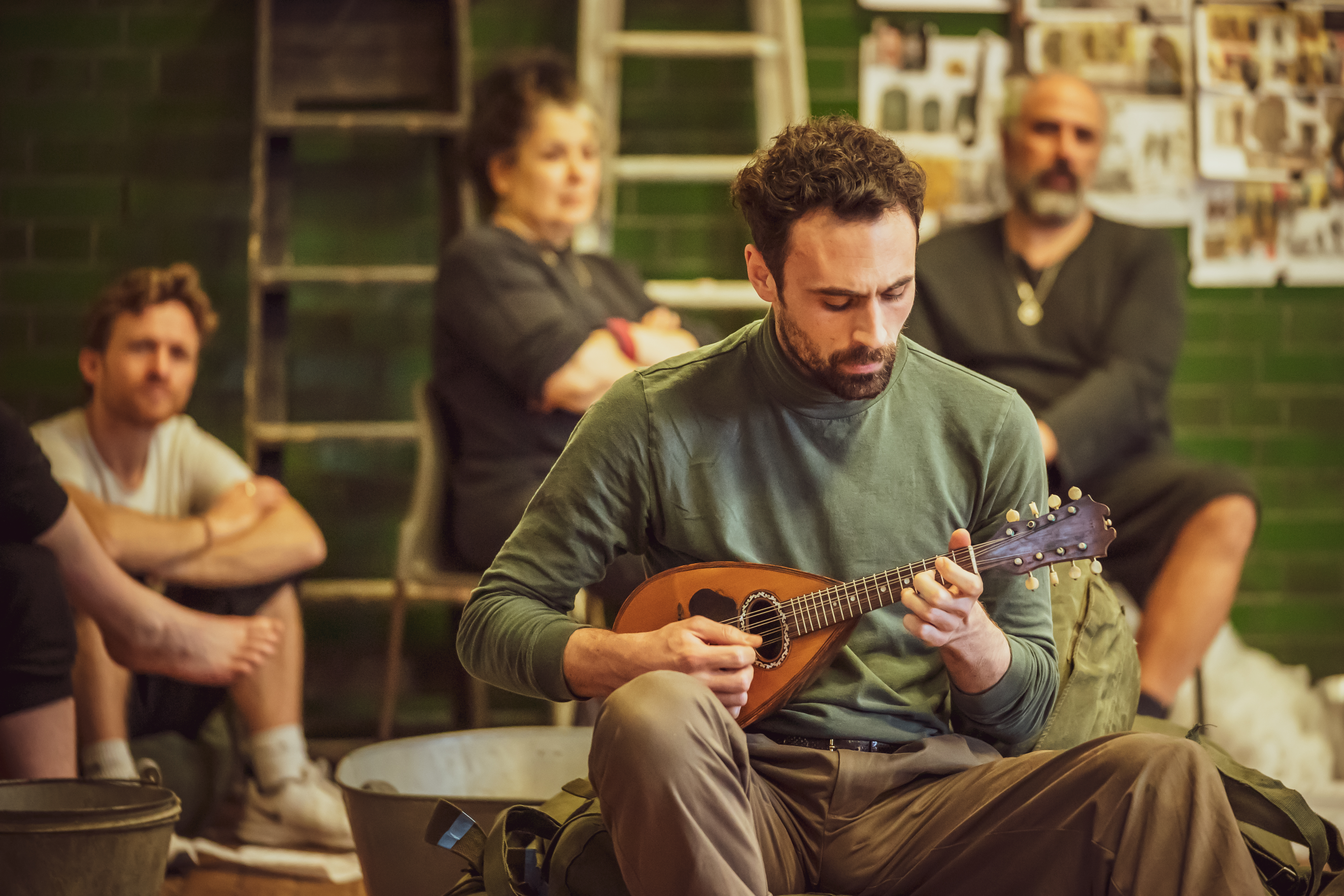 Captain Corelli playing his madolin