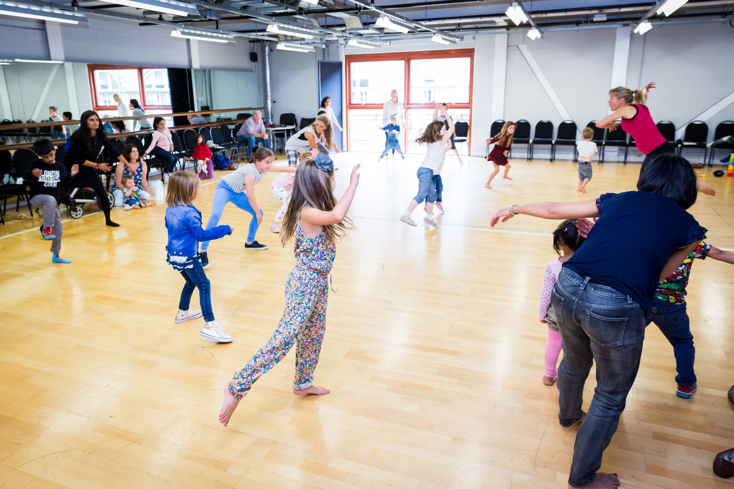 Children participating in a movement workshop.